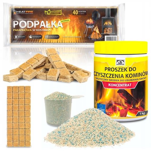 ŚRODEK DO CZYSZCZENIA KOMINA PIECA PROSZEK DO USUWANIA SADZY SMOŁY HANSA 1K na Arena.pl