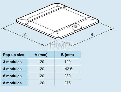 Puszka podłogowa Pop-up do wyposażenia, 6 (2x3) modułów, aluminium Legrand 054012 zdjęcie 2