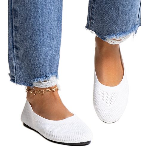 Białe baleriny materiałowe r.40 na Arena.pl