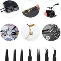 zestaw metalowych pęset esd 6szt pinceta pęsety