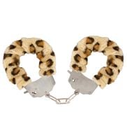 Kajdanki z panterkowym futerkiem