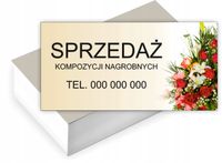 Wizytówki firmowe reklamowe 200szt różne wzory SPRZEDAŻ KOMPOZYCJE NAGROBNE