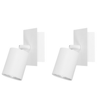 Zestaw 2 lamp ściennych metalowy biały TIGRIS