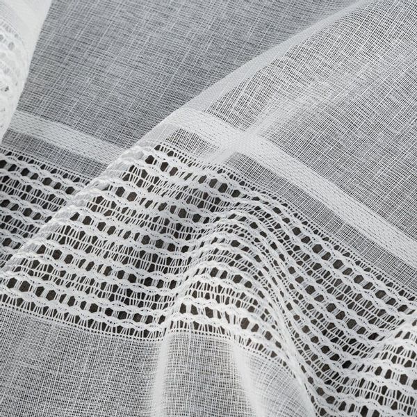 Firana gotowa INES NA TAŚMIE 140X270 CM Biała zdjęcie 10