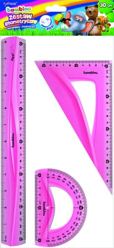 ZESTAW GEOMETRYCZNY 3EL. 30CM BAMBINO 3158 na Arena.pl