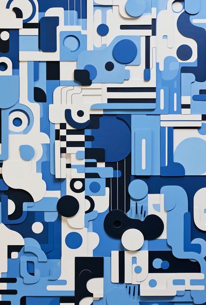 Plakat 67,5x100cm Niebieski Labirynt zdjęcie 1