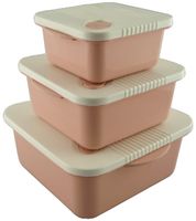 3X POJEMNIK DO MIKROFALI MIKROFALÓWKI ZESTAW ŻYWNOŚĆ 0,75/1,5/2,75L