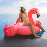 DMUCHANY MATERAC FLAMING Z UCHWYTAMI INTEX 57558 DUŻY XXL do wody pływania