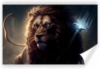 Fototapeta PREMIUM STRUKTURA ZMYWALANA POD WYMIAR abstrakcyjny lew