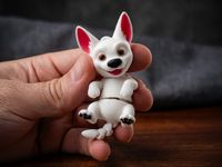 Cute Articulated Dog Bolt Figurka, Brelok do kluczy