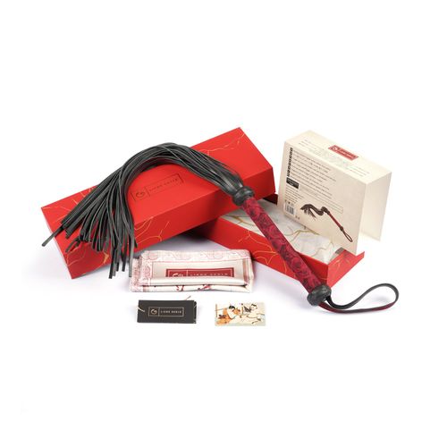 pejcz kinbaku ukiyoe red rosy leather flogger whip liebe seele na Arena.pl