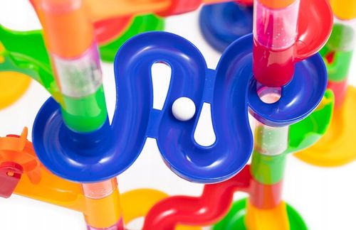 TOR KULKOWY KULODROM KLOCKI KONSTRUKCYJNE ZESTAW 105 EL KULKI 30 KULEK na Arena.pl