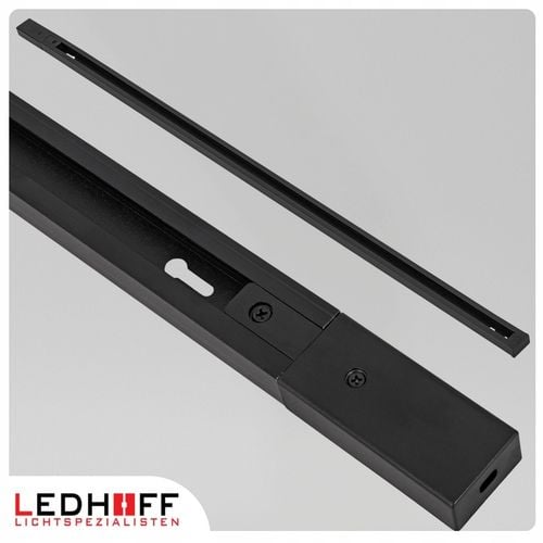 Szyna oświetleniowa LED szynoprzewód 1m czarna LISTWA z miejscem na na Arena.pl