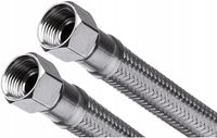 WĘŻYK WĄŻ PRZYŁĄCZENIOWY STALOWY GW 3/4"x 3/4" GW 30cm PRZELOT 15mm OPLOT