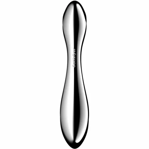 satisfyer pure gravity 2 stalowy dwustronny model z falistą strukturą na Arena.pl