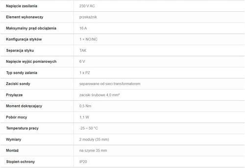PRZEKAŹNIK POZIOMU CIECZY ZALANIA 1-STANOWY 230VAC Z SONDĄ PZ F&F PZ-828 na Arena.pl