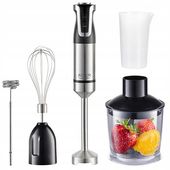 Blender Kuchenny Ręczny 1800W Turbo 20 Ustawień Prędkości Zestaw Adler