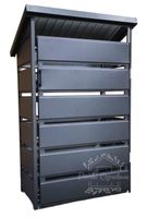 Wiata śmietnikowa spad tył 0,9x0,5m Antracyt Schowek ogrodowy