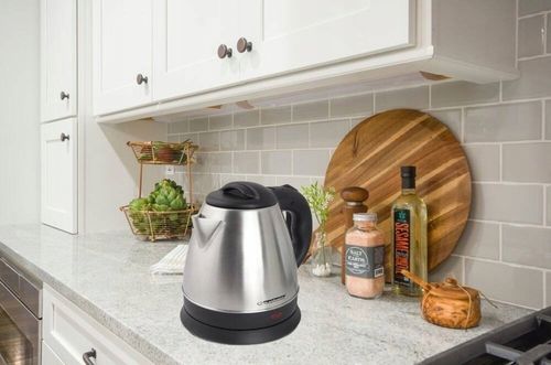 CZAJNIK ELEKTRYCZNY BEZPRZEWODOWY STALOWY 1L 1350W INOX MAŁY na Arena.pl