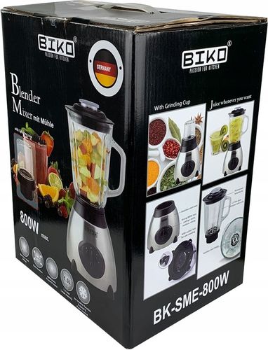 BLENDER KIELICHOWY SZKLANY DO KOKTAJLI DUŻA MOC 800W MŁYNEK DO KAWY 2W1 na Arena.pl