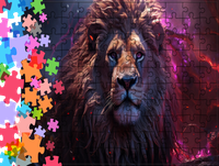 Puzzle tradycyjne Zwierzęta - Lew