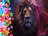 Puzzle tradycyjne Zwierzęta - Lew