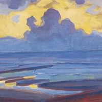 Plakat 50x50cm By the Sea, Piet Mondrian Vintage do Salonu