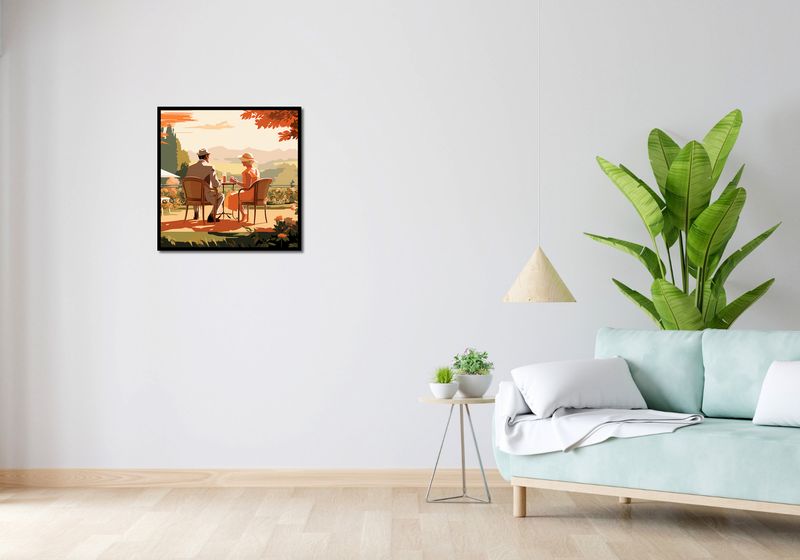 Plakat 60x60cm Retro Randka zdjęcie 4