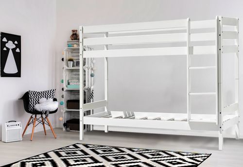 Łóżko piętrowe białe HOOK + STELAŻ na Arena.pl
