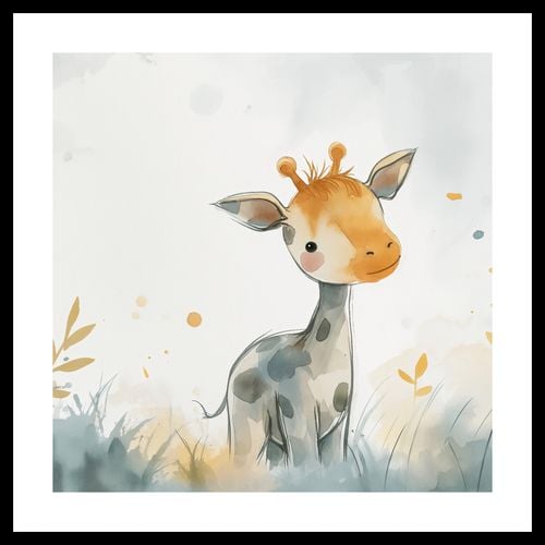 Plakat 50x50cm Mała Żyrafka na Arena.pl