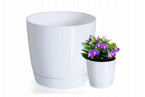 Doniczka Donica Coubi z podstawkiem DUOP120 Biała na Arena.pl