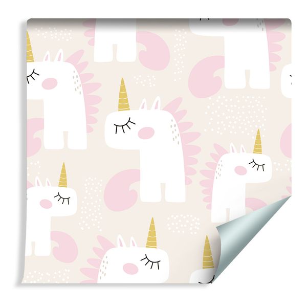 Tapeta Dla Dzieci - Śpiące Jednorożce - Styl Skandynawski zdjęcie 1
