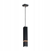Lampa wisząca sufitowa VIDAR czarna 1xGU10 8x8x90cm nowoczesna do salonu