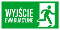 Tabliczka Grawerowana zielona 20x10 znak BHP wyjście ewakuacyjne