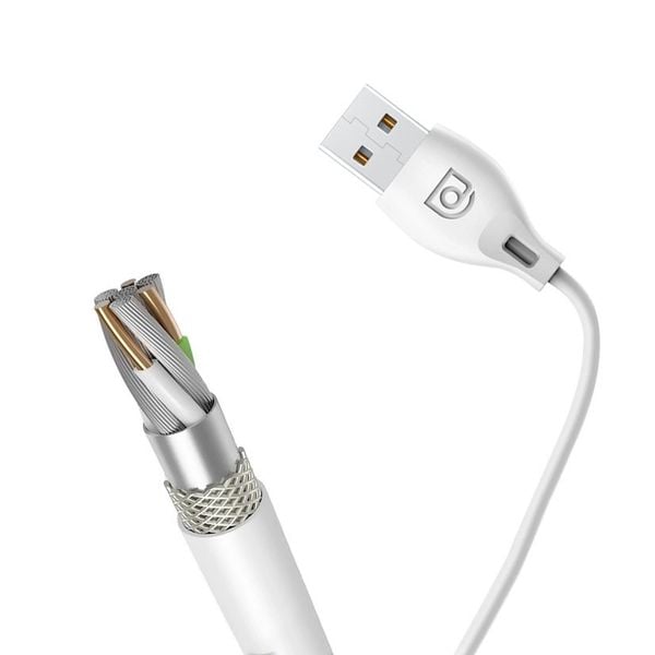 Przewód kabel USB-A - iPhone Lightning 2.4A 1m - biały zdjęcie 5