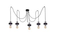 Lampa wisząca 5xE27 UNICA BLACK/SILVER