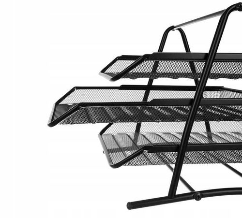 szuflady na dokumenty a4 - 3 półki czarne na Arena.pl