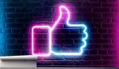 Fototapeta CEGŁA NEON ELEKTRONICZNY DŁOŃ 370x250