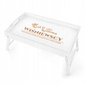 TACA śniadaniowa stolik PREZENT na Ślub GRAWER