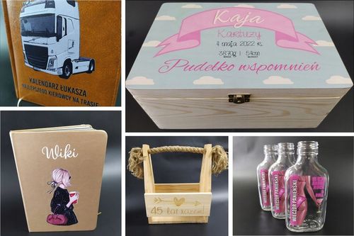 KALENDARZ 2025 jednodzielny DREWNIANY prezent dzień kobiet PERSONALIZOWANY na Arena.pl