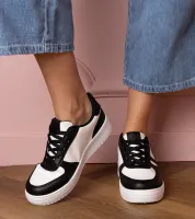 Czarne sneakersy trampki zdobione brokatem Blona 39
