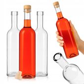 5x BUTELKI SZKLANE NA NALEWKI WINO SOK ALKOHOL FUTURA 500 ml 0,5 L + KOREK
