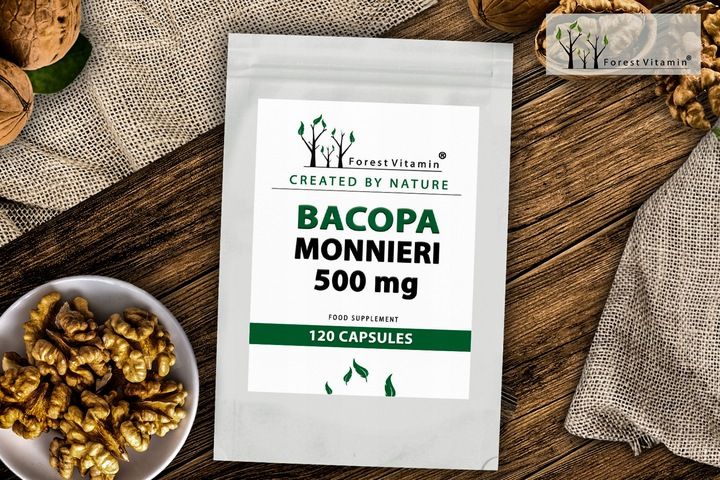 BACOPA MONNIERI BRAHMI 500mg PAMIĘĆ BAKOPA 120 k zdjęcie 6