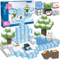 KLOCKI MAGNETYCZNE KOSTKI 3D 2x2 Budowlane Sześciany Zestaw 145 el.