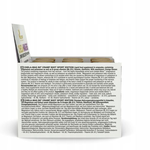 OLIMP CHELA-MAG B6 SKURCZ SHOT 9x25ml MAGNEZ POTAS WITAMINA B6 na Arena.pl