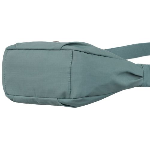 niebieska torebka damska z poliestru z kieszenią zamykaną na suwak na Arena.pl