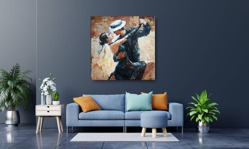 OBRAZ NA PŁÓTNIE 103 Tańcząca para 70x70cm na Arena.pl