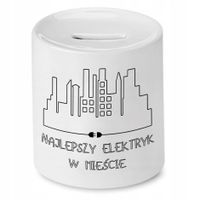 Skarbonka Prezent Dla Elektryka Najlepszy Z Nadrukiem Ze Zdjęciem