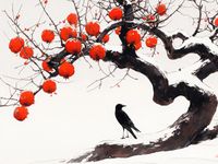 Plakat 100x75cm Kruk przy Drzewie