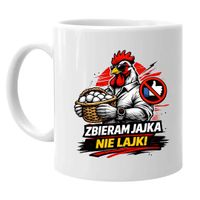 Zbieram jajka, nie lajki - kubek na prezent